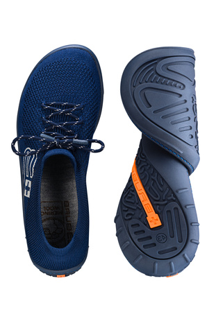 Komplet Buty Męskie Brubeck Barefoot Merino Granatowe + Stopki