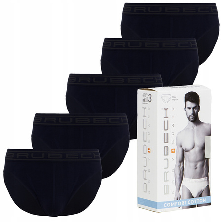 Komplet Brubeck Męskie Slipy 5x (Granatowy)