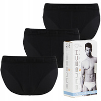 Komplet Brubeck Męskie Slipy 3x (Grafitowy)