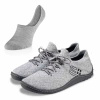 Komplet Buty Damskie Brubeck Barefoot Merino Jasnoszare-Grafitowe + Stopki