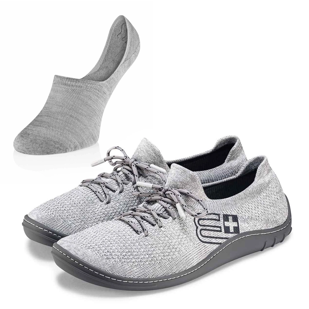 Buty Brubeck Barefoot Merino w kolorze jasnoszarym-grafitowym