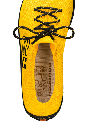 Buty Męskie Brubeck Barefoot Merino Zółto-Czarne - 2025