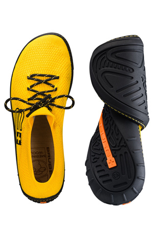 Buty Męskie Brubeck Barefoot Merino Zółto-Czarne - 2025