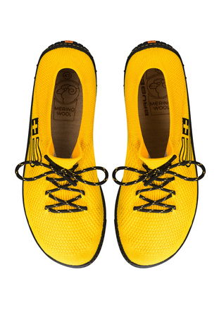 Buty Męskie Brubeck Barefoot Merino Zółto-Czarne - 2025