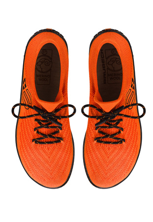 Komplet Buty Damskie Brubeck Barefoot Merino Pomarańczowo-Czarne + Stopki
