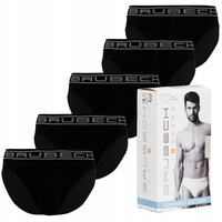 Komplet Brubeck Męskie Slipy 5x (Czarny)