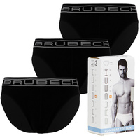 Komplet Brubeck Męskie Slipy 3x (Czarny)