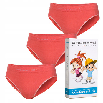 Komplet Brubeck Comfort Cotton Junior 3x (Koralowy)