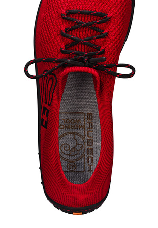 Buty Męskie Brubeck Barefoot Merino Czerwono-Czarne - 2025
