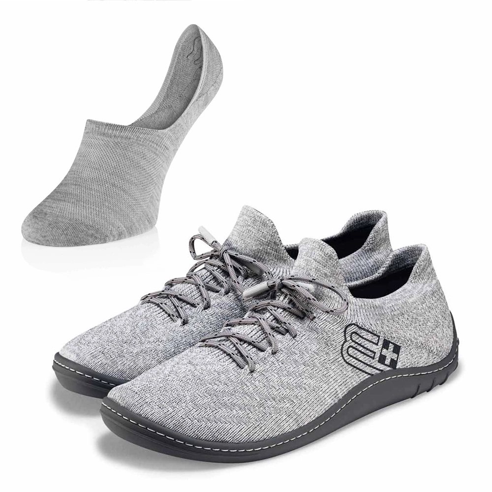 Buty Damskie Brubeck Barefoot Merino w kolorze jasnoszarym-grafitowym