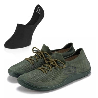 Komplet Buty Męskie Brubeck Barefoot Merino Khaki + Stopki