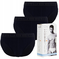 Komplet Brubeck Męskie Slipy 3x (Granatowy)