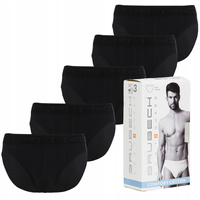 Komplet Brubeck Męskie Slipy 5x (Grafitowy)