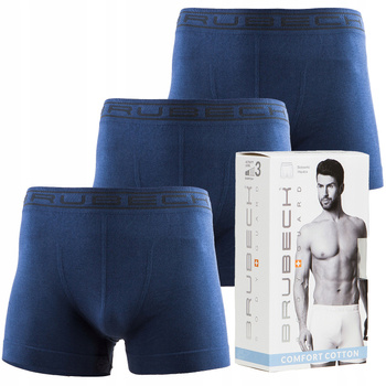 Komplet Brubeck Męski Bokserki 3x (Indygo)