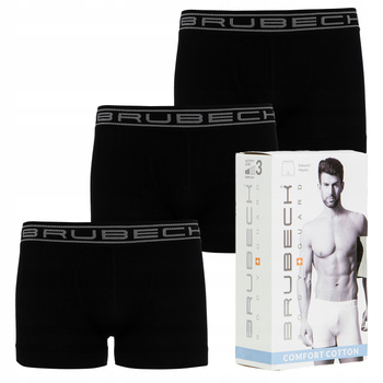 Komplet Brubeck Męskie Bokserki 3x (Czarny)