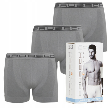Komplet Brubeck Męski Bokserki 3x (Szary)
