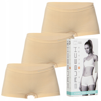 Komplet Brubeck Damskie Bokserki 3x (Beżowy)