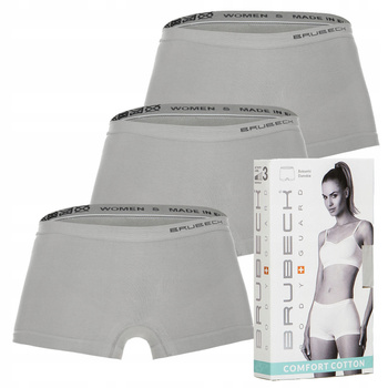Komplet Brubeck Damskie Bokserki 3x (Szary)