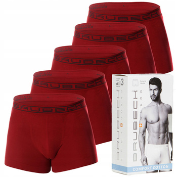 Komplet Brubeck Męskie Bokserki 5x (C.Czerwony)