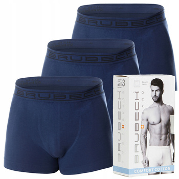 Komplet Brubeck Męskie Bokserki 3x (Granatowy)