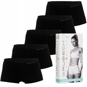Komplet Brubeck Damskie Bokserki 5x (Czarny)