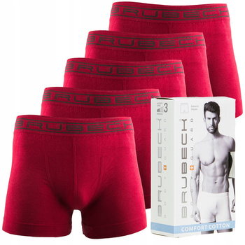 Komplet Brubeck Męski Bokserki 5x (C.Czerwony)