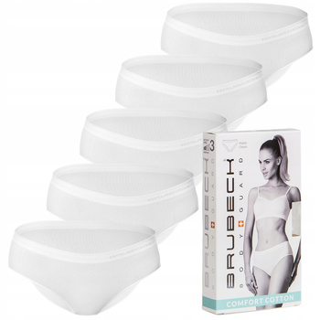 Komplet Brubeck Damski Majtki Hipster 5x (biały)