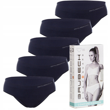 Komplet Brubeck Damski Majtki Hipster 5x (granatowy)