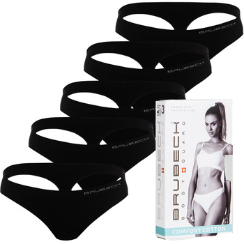 Komplet Brubeck Damskie Stringi 5x (Czarny)