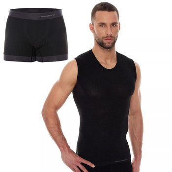 Komplet Termoaktywny Base Layer (Bezrękawnik + Bokserki Męskie)