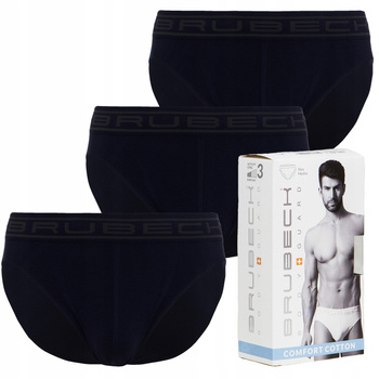 Komplet Brubeck Męskie Slipy 3x (Granatowy)