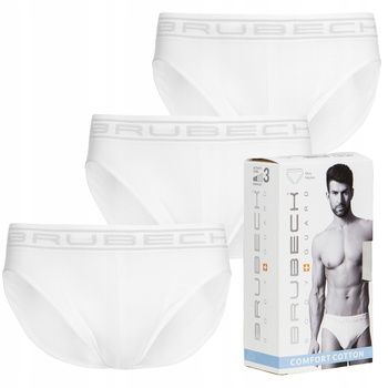 Komplet Brubeck Męskie Slipy 3x (Biały)