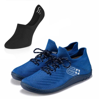 Komplet Buty Damskie Brubeck Barefoot Merino Niebiesko-Granatowe + Stopki