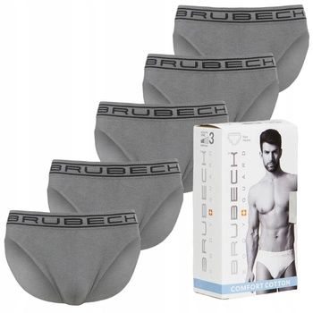 Komplet Brubeck Męskie Slipy 5x (Szary)