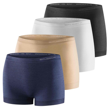 Komplet 4x Bokserki Damskie Comfort Merino Multikolor	