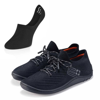 Komplet Buty Damskie Brubeck Barefoot Merino Czarne + Stopki