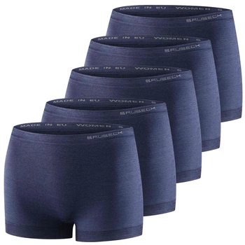 Komplet 5x Bokserki Damskie Comfort Merino Granatowe