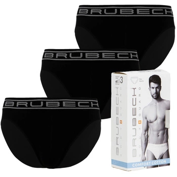 Komplet Brubeck Męskie Slipy 3x (Czarny)